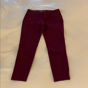 Red wine pixie pants